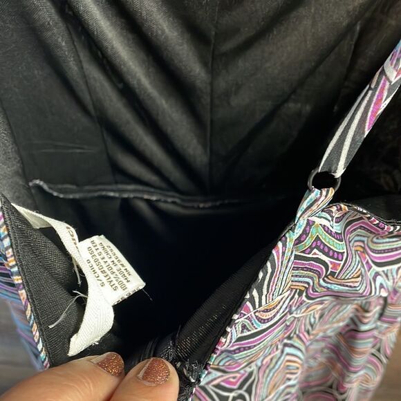 San Souci Dress Ladies Flowy Maxi Dress Size S purple and teal unique design - Picture 11 of 12